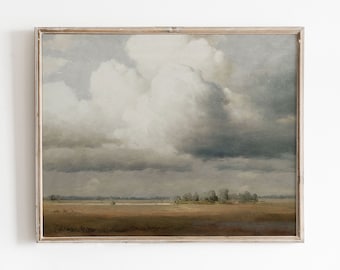 Cloud Painting | Vintage Landscape Print | Country Art Print