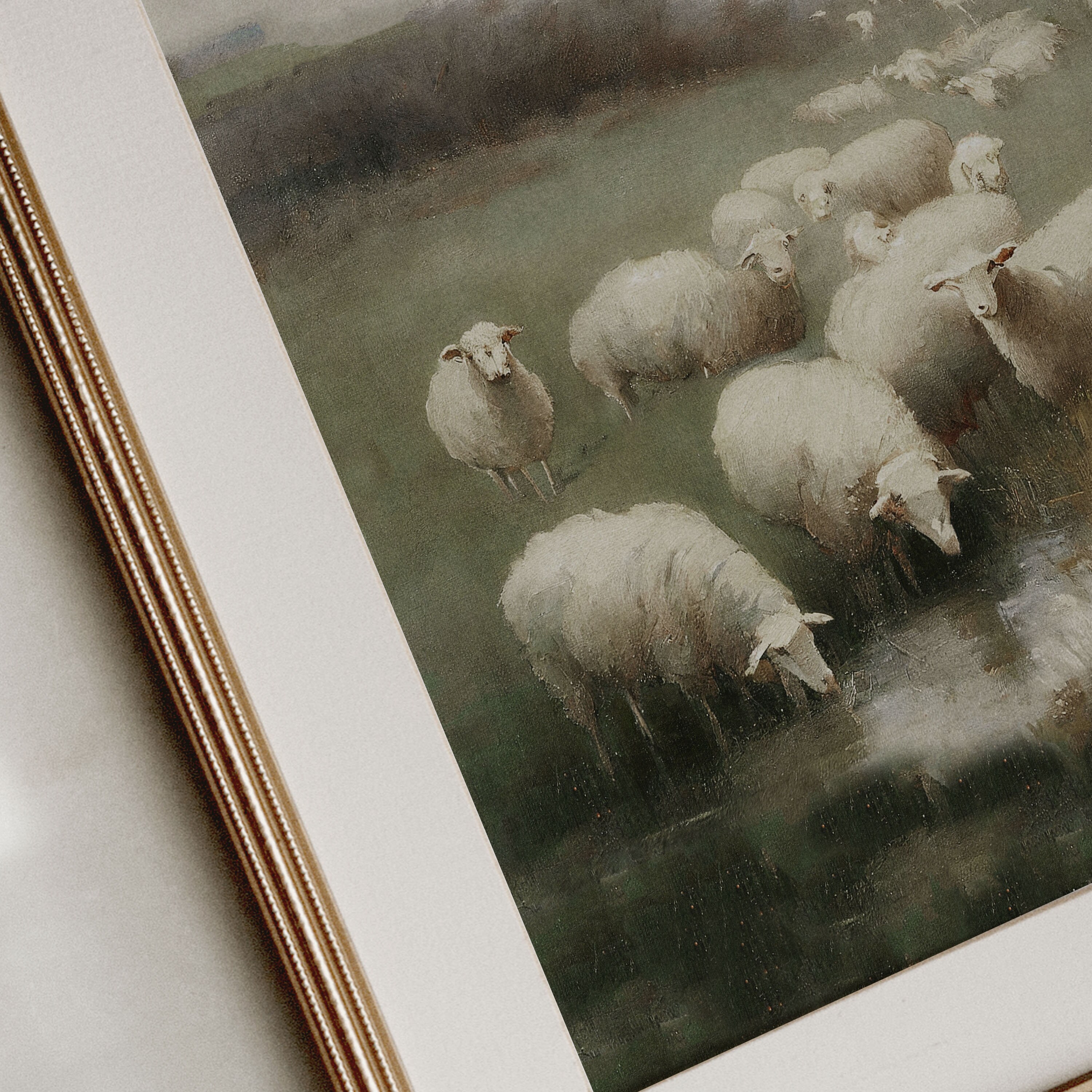 Sheep Painting | Farmhouse Wall Art | Farm Animal Print - Etsy