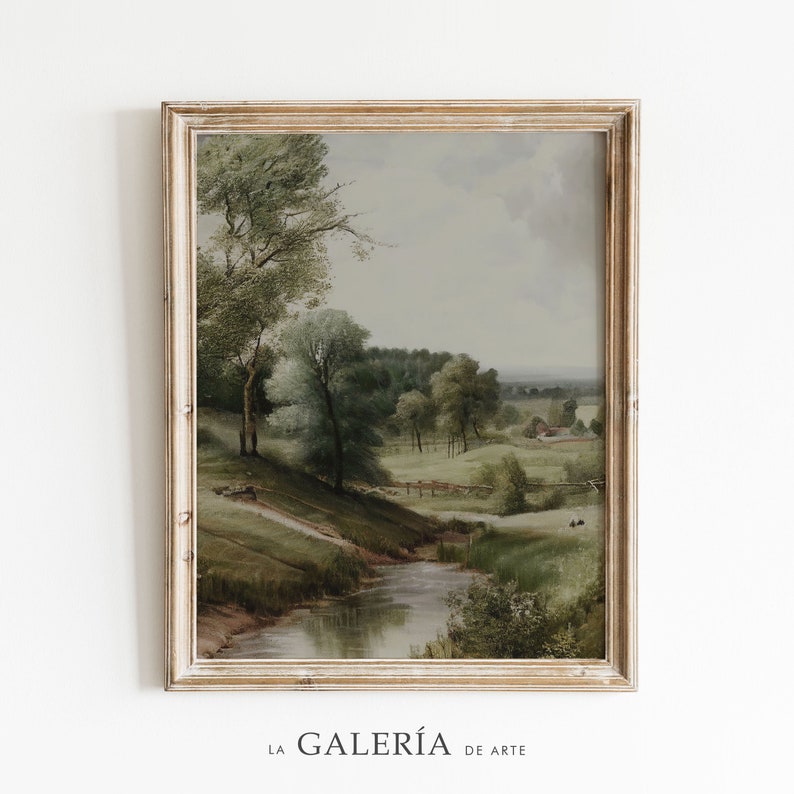 Vintage Gallery Wall Art Set | Country Landscape Painting Set | Spring ...