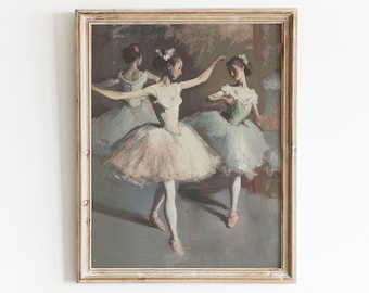 Ballerinamålning | Balettkonsttryck | Väggkonst för dansare