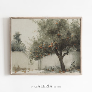 Orange Tree Print| Country Kitchen Art | Fruit Painting