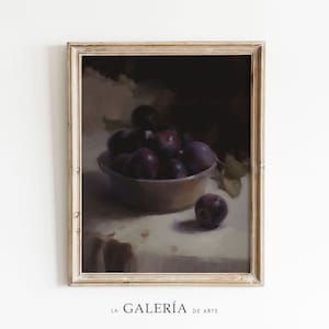 Farmhouse Kitchen Print | Moody Fruit Painting | Country Wall Decor