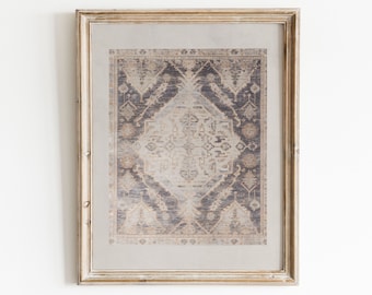 Neutral Tapestry Print | Antique Textile Wall Art | Eclectic Art