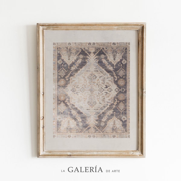 Neutral Tapestry Print | Antique Textile Wall Art | Eclectic Art