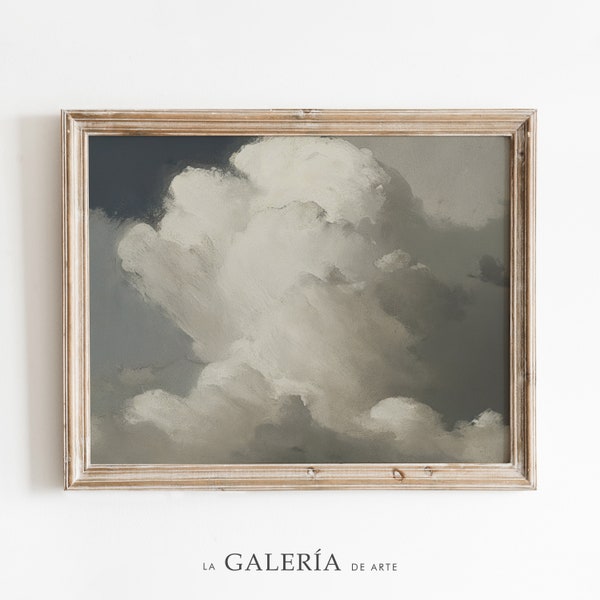 Cloud Painting | Vintage Sky Print | Cloudy Sky