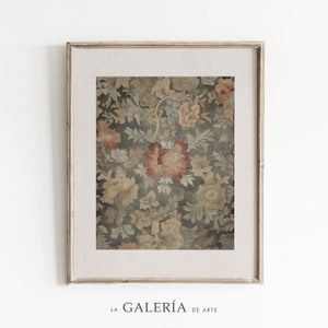 Vintage Textile Wall Art | Floral Rug Pattern Art Print | Printable Tapestry Print