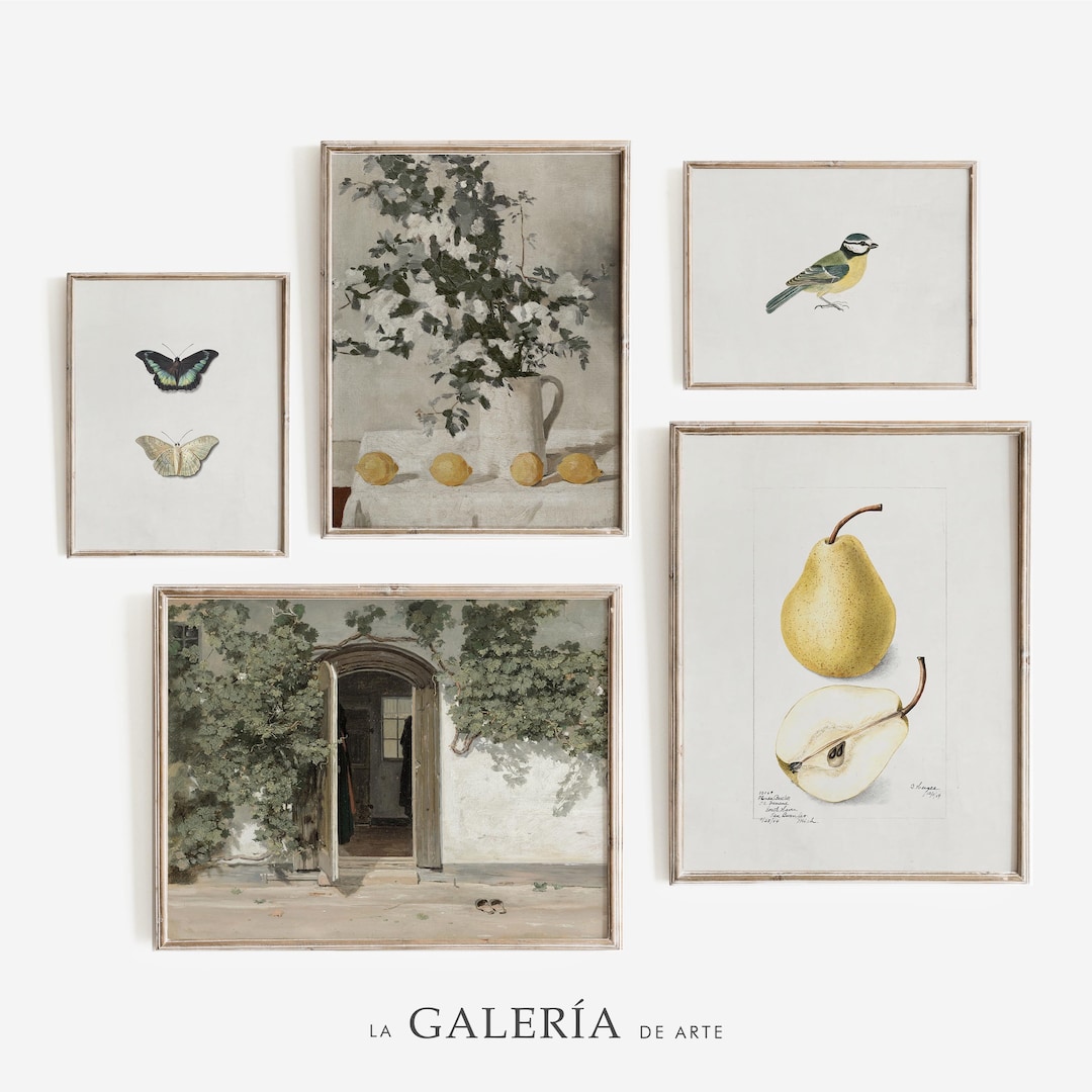 Vintage Kitchen Gallery Wall Art Set Mediterranean Wall Art Prints