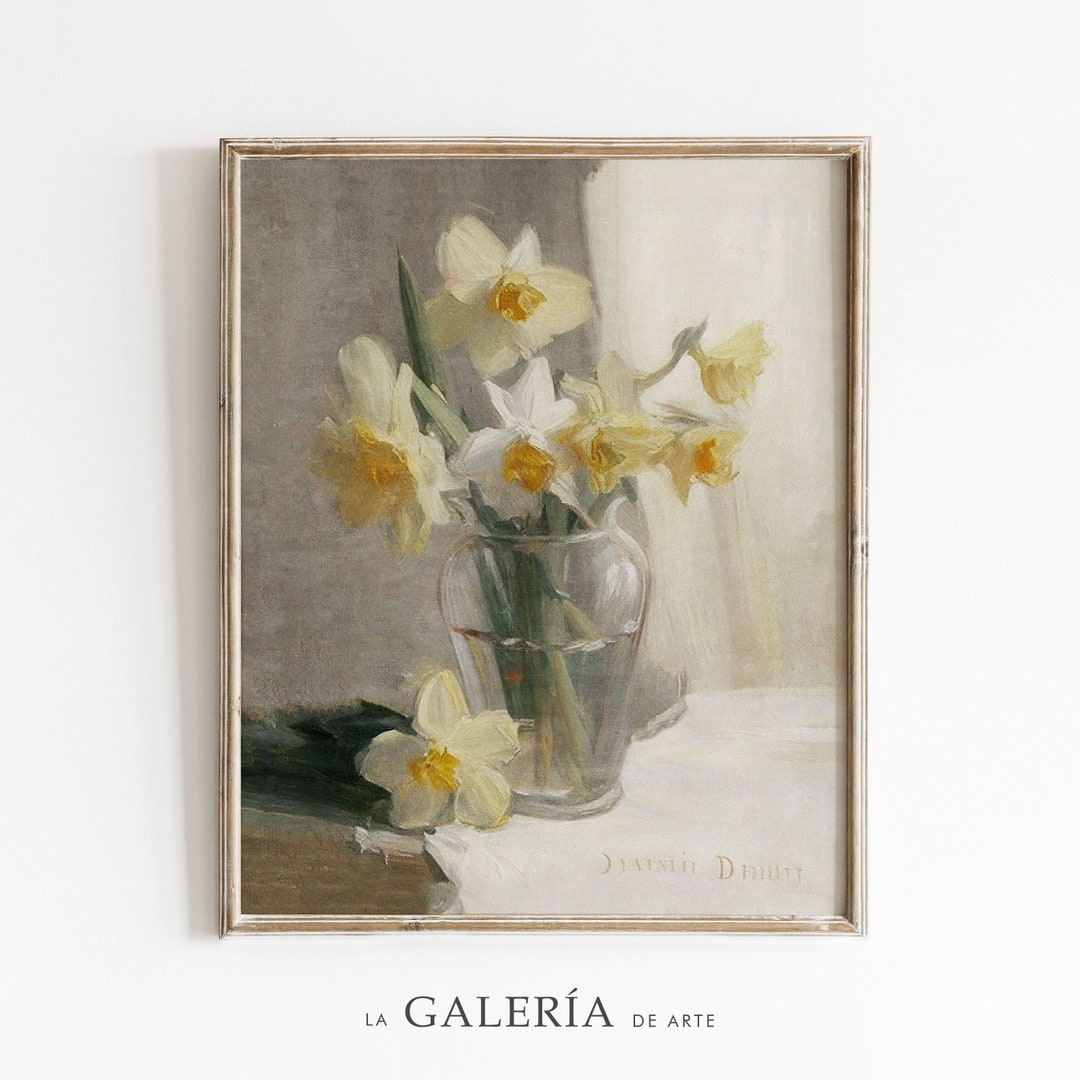 Spring Wall Art | Flower Painting | Vintage Botanical Still Life Print ...