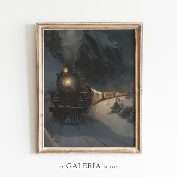 Polar Express Print | Train Printable Art | Winter Wall Art