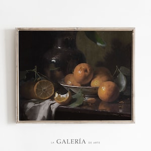 Country Kitchen Wall Art | Rustic Decor | Oranges Still Life Print