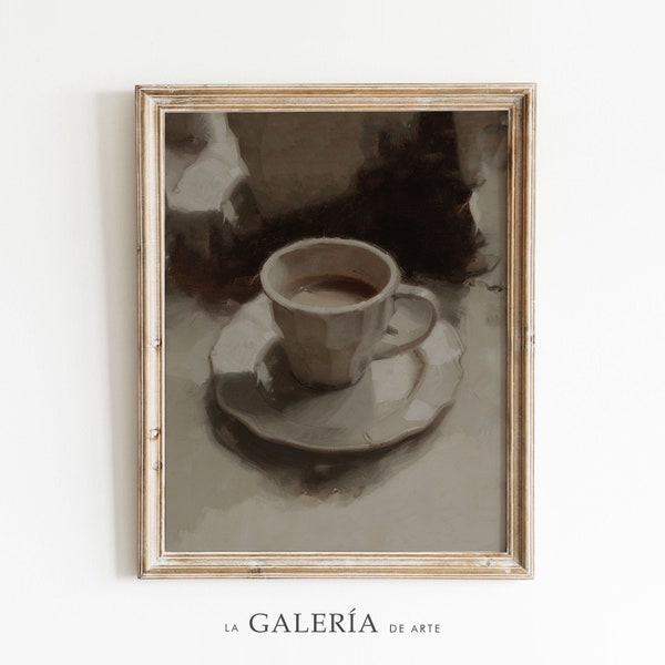 Kitchen Print | Coffee Wall Art | Moody Painting