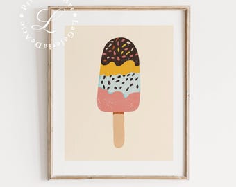 Ice Cream Nursery Print | Wall Art for Kids Room | Printable Nursery Wall Art | Playroom Decor | Gender Neutral Nursery Decor
