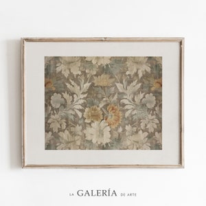 Vintage Textile Wall Art | Floral Rug Pattern Art Print | Printable Tapestry Print