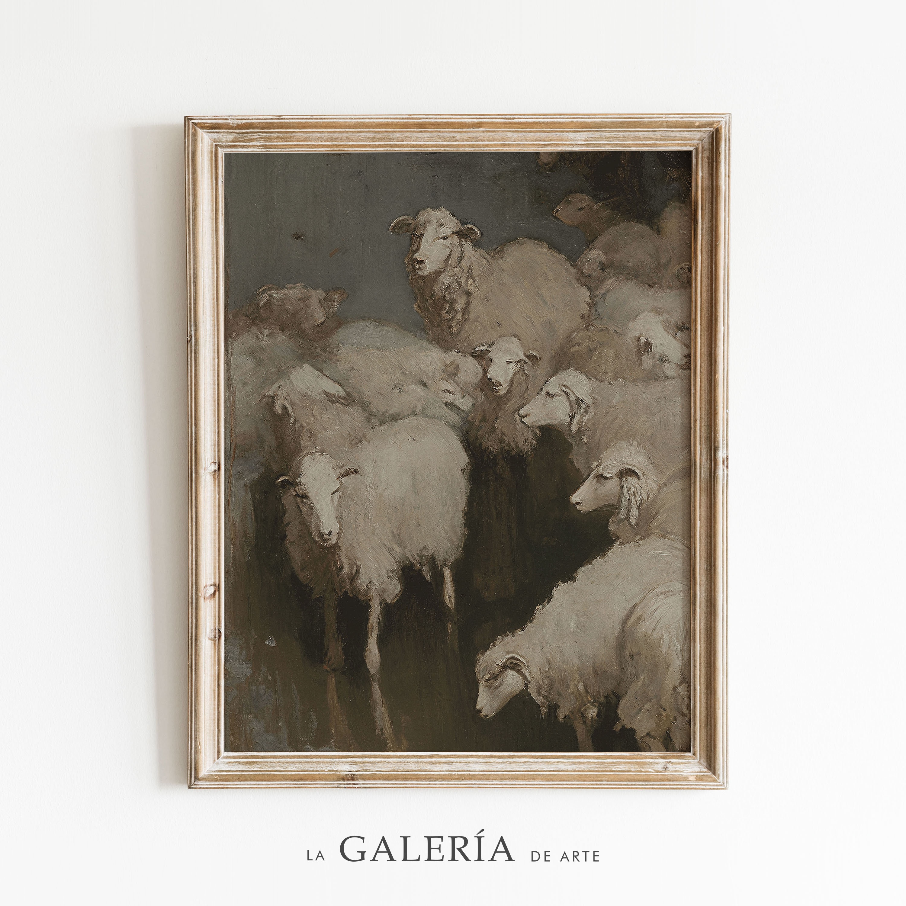 Sheep Painting | Farmhouse Wall Art | Farm Animal Print - Etsy