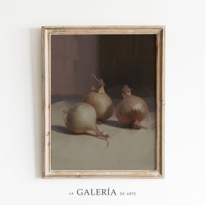 Vintage Kitchen Print | Still Life Painting With Onions | OnionPrint