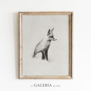 Fuchs Skizze Print | Waldtier Illustration | Kinderzimmer Kunst