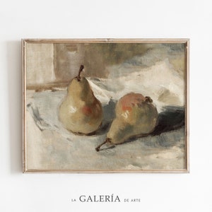 Pear Painting | Country Kitchen Wall Art | Fruit Print