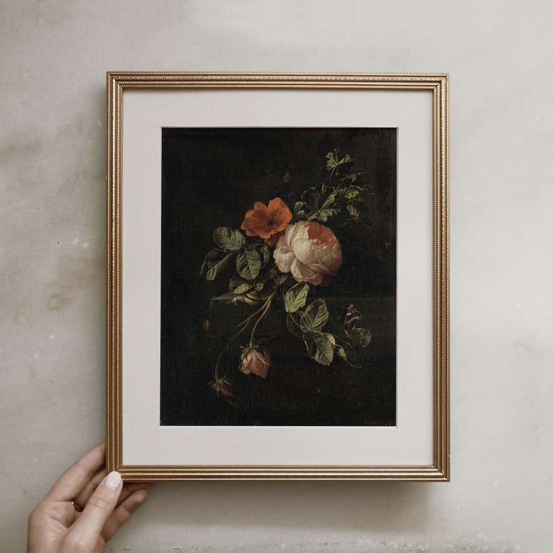 Flower Painting | Still Life Roses Print | Botanical Vintage Art - Etsy