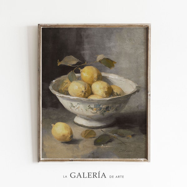 Country Kitchen Wall Art | Rustic Decor | Lemons Still Life Print