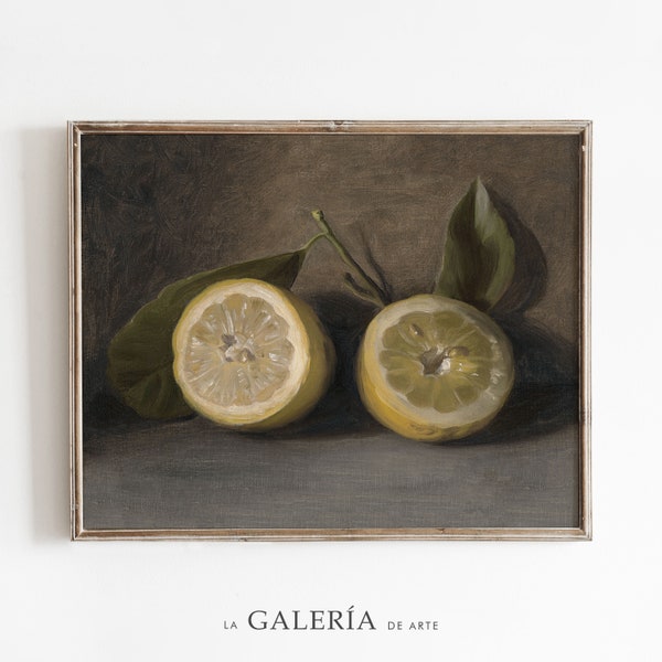 Country Kitchen Wall Art | Rustic Decor | Lemons Still Life Print