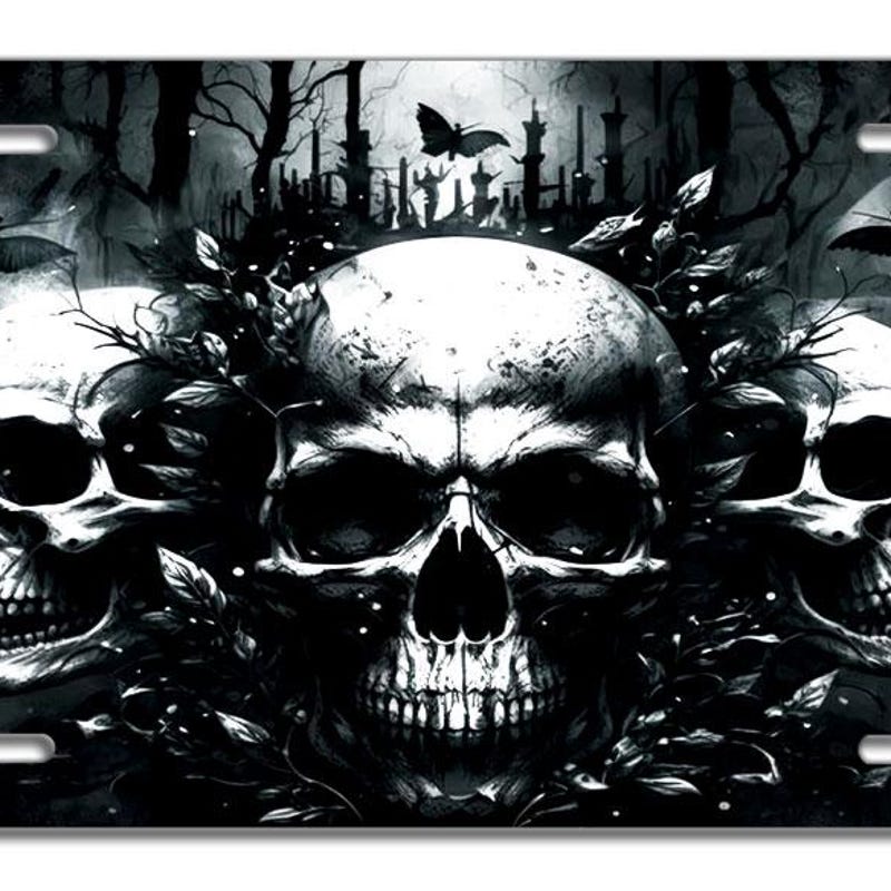 Skull Car Tag Plate Frame - Etsy