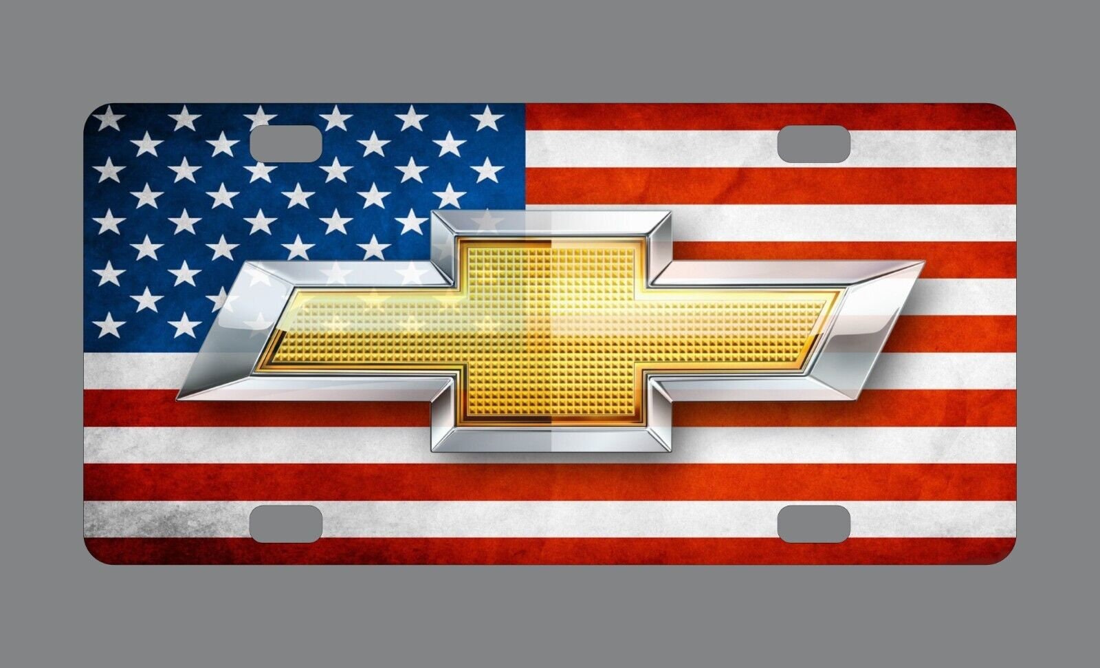 Chevy Chevrolet License Plate American Flag Aluminum Etsy