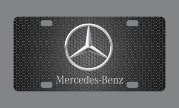 thumbnail image 2 of Genuine Mercedes-Benz Black Stainless Steel License Plate Frame – OEM Logo Fits Front Or Rear 2 of 4