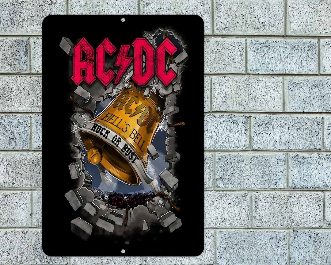ACDC Hells Bells Metal Aluminum Sign 8