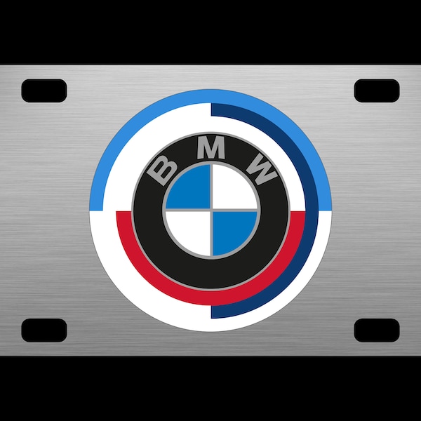 Bmw Logo License Plate Chrome Etsy