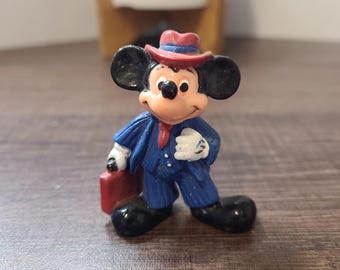 Disney Business Mickey Mouse Figurine Unisex Vintage Toy Collectible 2inches