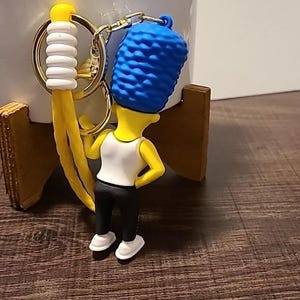 The Simpsons Marge Anti Social Club Keychain Keyring Bag Charm image 4