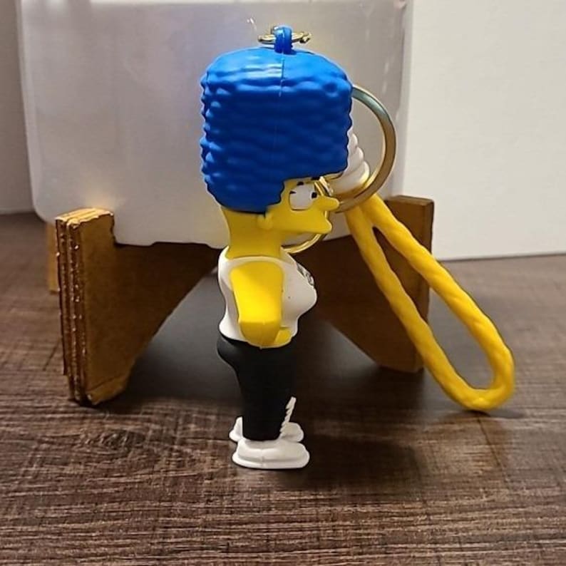 The Simpsons Marge Anti Social Club Keychain Keyring Bag Charm image 3