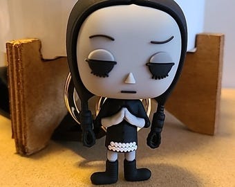 Unbranded Wednesday Addams Family Keychain NEW Unisex Collectible Keys Home Auto
