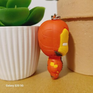 Cute Iron Man Keychain Marvel Superhero Action Figure Keychain Collectible image 2