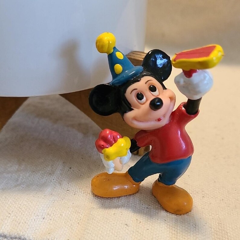 Disney Mickey Mouse Birthday Theme Firgure Vintage Collectible Toy Multi-Color image 5