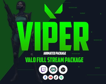 Viper Valorant Stream Overlay Pack - Cute Viper Stream Overlay | Twitch Streaming Overlays | Gaming Stream Overlay  | Twitch | Cute | Viper