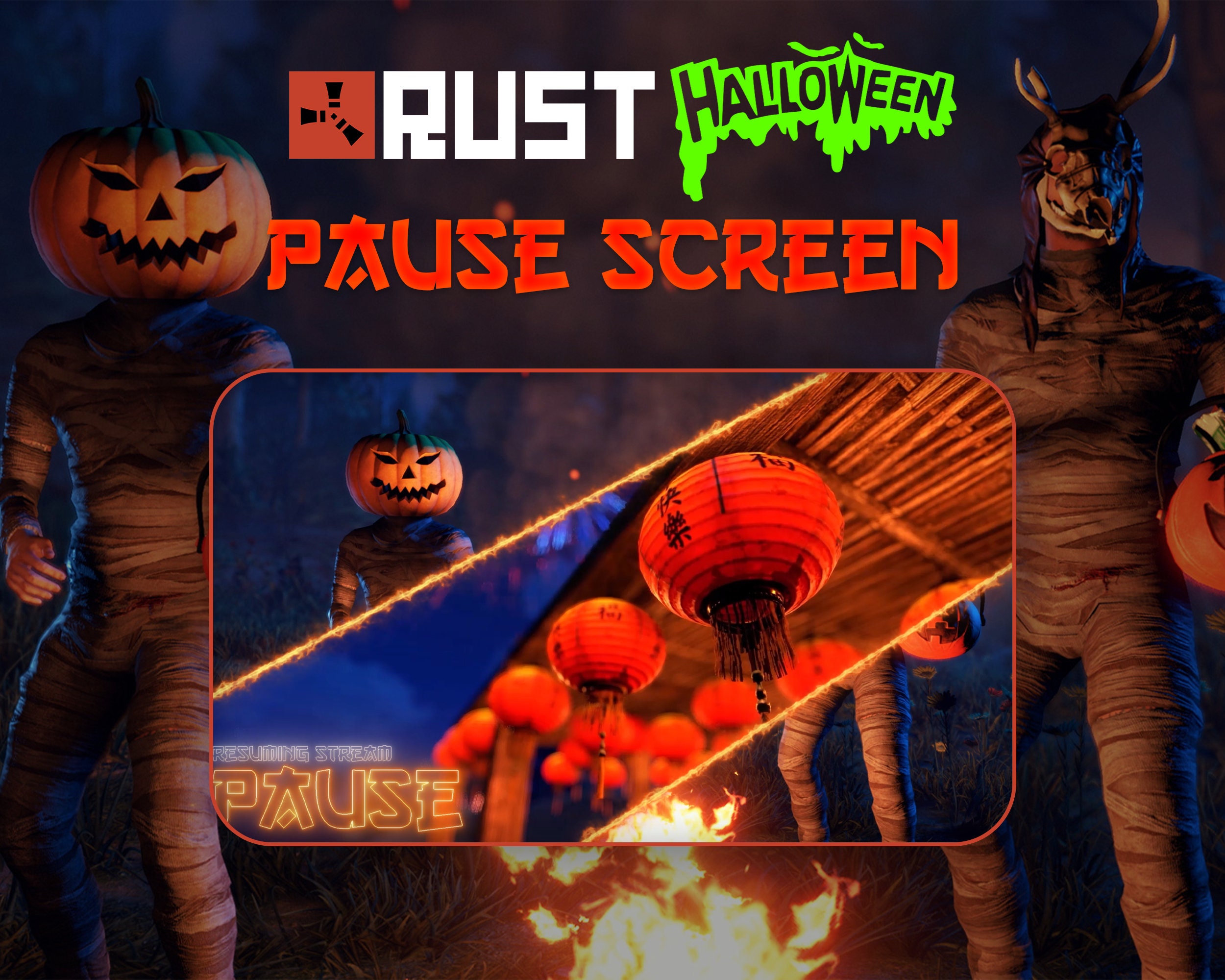 Halloween Roc Rust Rust Game Halloween Twitch Overlay | Rust Halloween Package: Starting ...