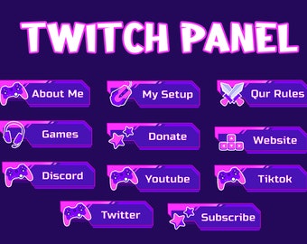 Minimal Twitch Panels - 11x Ready File - Twitch Panel | twitch, twitch panel, emote, twitch emotes, twitch overlay, stream overlay, emotes