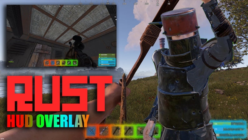 HUD Overlay Rust Package (Several Colors) - Stream Overlay HUD High Quality - Rust HUD Overlay / Streamer / Streaming  / Twitch Overlay