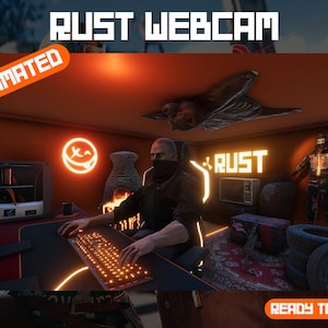Cámara virtual animada HD Rust 3D (cámara web / pantalla) - Video en bucle de 1080p - Cámara web Rust / óxido, contracción, panel de contracción, superposición de contracción, cámara web