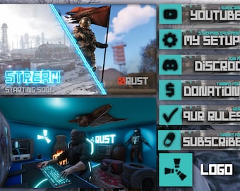 Stream Pack - Rust Game Ice Streamer Pack - Animated Design - HD Quality / Streamer / Streaming  / Twitch Overlay | Cute | Rust | Twitch