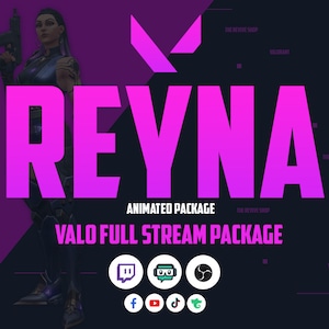 REYNA Valorant Stream Overlays Pack - Süße REYNA Stream Overlays | Twitch Streaming Overlays | Gaming Stream Overlays | Twitch | Reyna