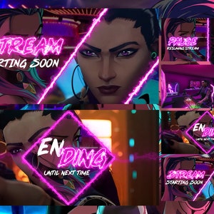 Valorant Stream Pack - Reyna Animierte Twitch Overlays - Virtuelle Kamera - MP4 Format HD Qualität / Streamer / Streaming / Twitch Overlay