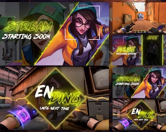 Valorant Stream Pack - Killjoy Animierte Twitch Overlays | Raze ingame HUD - MP4 HD Qualität / Streamer / Streaming / Twitch Overlay