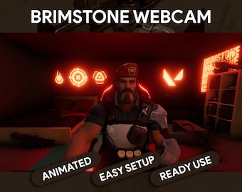 HD Valorant Brimstone Animated Virtual Camera (Webcam / Screen) - 1080p Loop Video - Valorant Webcam / Streamer / Streaming  / Twitch