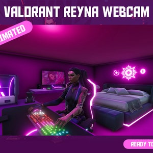 HD Valorant Reyna Animated Virtual Camera (Webcam / Screen) - 1080p Loop Video - Valorant Webcam / Streamer / Streaming  / Twitch Overlay