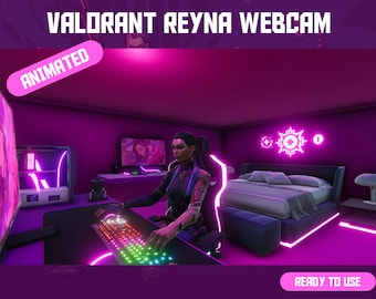 HD Valorant Reyna Animated Virtual Camera (Webcam / Screen) - 1080p Loop Video - Valorant Webcam / Streamer / Streaming  / Twitch Overlay