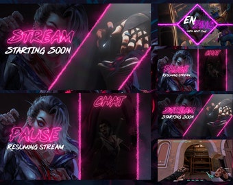 Valorant Stream Pack - Fade Animated Twitch overlays and hud - Fade Ingame HUD - MP4 HD Quality / Streamer / Streaming  / Twitch Overlay