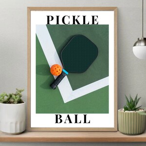 Pickleball Wall Art, Pickleball Poster, Downloadable Wall Art, Pickleball Gift, Pickleball Print, Pickleball Court, Pickleball image 2