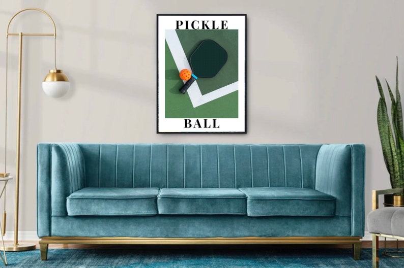 Pickleball Wall Art, Pickleball Poster, Downloadable Wall Art, Pickleball Gift, Pickleball Print, Pickleball Court, Pickleball image 5